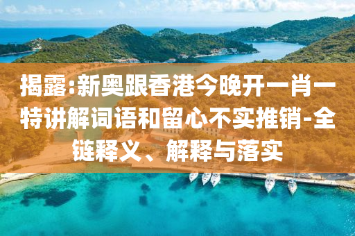 揭露:新奧跟香港今晚開一肖一特講解詞語和留心不實(shí)推銷-全鏈釋義、解釋與落實(shí)